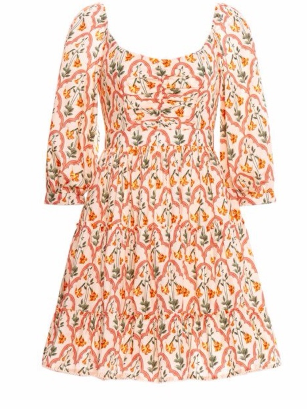 Agua by Agua Bendita Guanabana Sabanero Atardecer Floral Mini Dress M - Picture 10 of 14